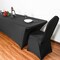 6ft Stretch Spandex Table Cover for Standard Folding Tables - Universal Rectangular Fitted Tablecloth Protector for Wedding, Banquet and Party (Black, 72 Length x 30 Width x 30 Height Inches)